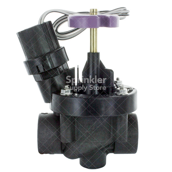 Close-up of the valve inlet showing the stainless-steel screen and the plastic scrubber mechanism designed to keep the screen clear of debris.