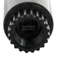 Toro 570Z PRX pop-up spray shown installed on a 6 in. riser; no nozzle installed, composite body visible.