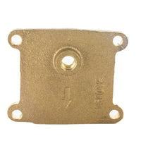 Febco 110-035 cover plate photographed next to its SKU label for easy part identification and fit confirmation.