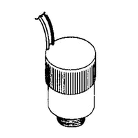Toro 118-0248 solenoid assembly on white background showing red and black wires; replacement coil for 1.5" and 2" 252 Series valves.