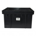 NDS 1216 black 6-inch riser, angled view showing 12-3/8" square top, support ribs, and cut-to-fit profile.