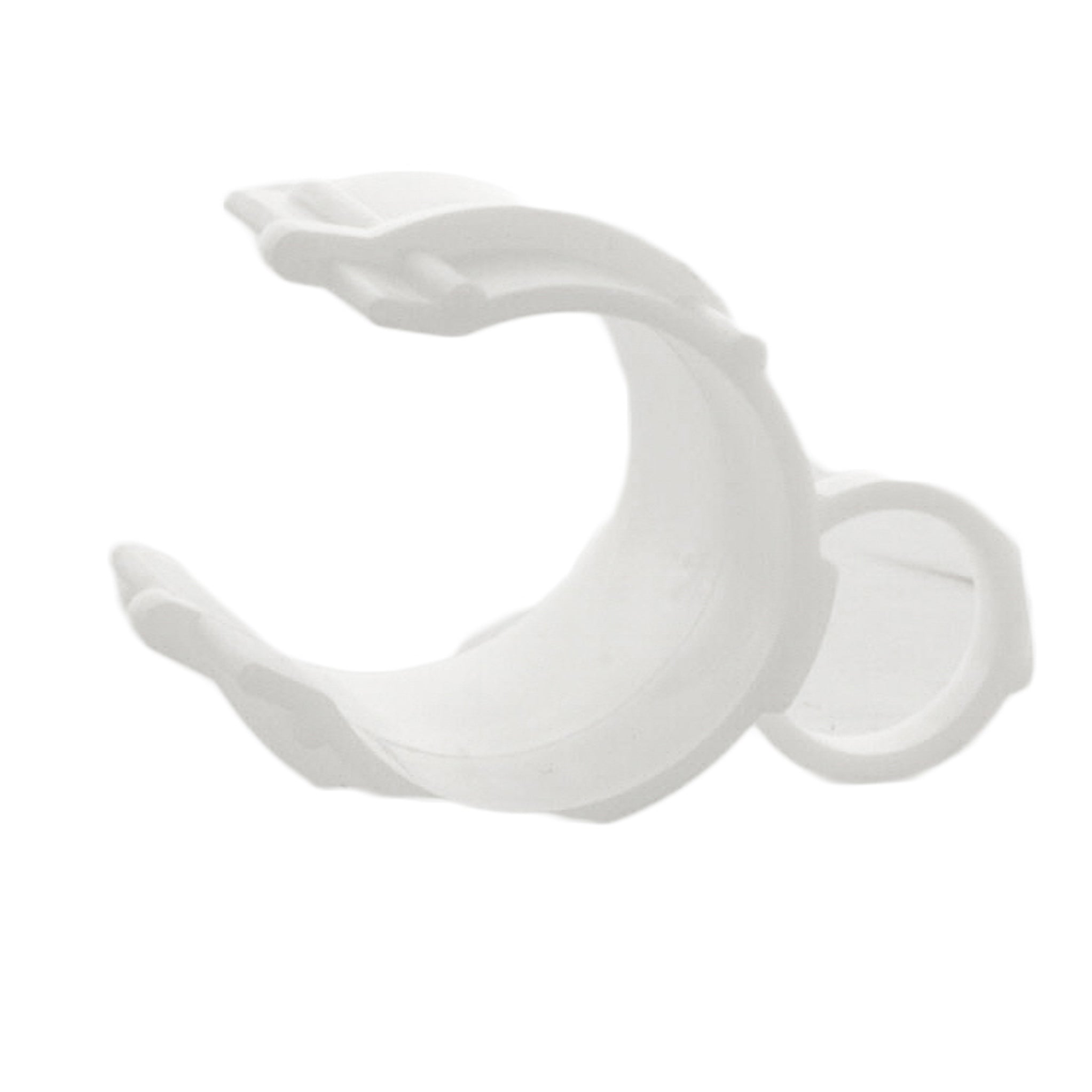 Hunter nozzle insertion collar P/N 123200SP placed next to a standard rotor riser to illustrate scale and how the collar supports nozzle installation.