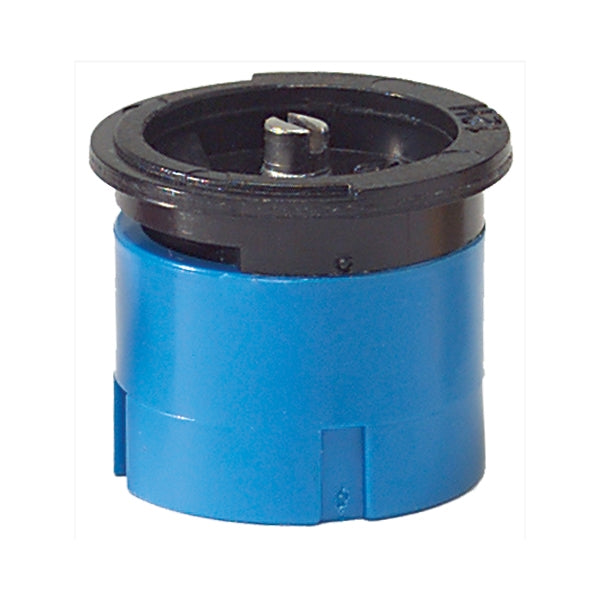 Close-up of Weathermatic 12Q-MAX MPR spray nozzle showing color-coded top and precision orifice for matched precipitation performance.