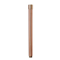 12-inch brass lighting riser (Unique 12RISER) in polished brass finish with threaded ends for mounting outdoor landscape fixtures; durable, corrosion-resistant design.