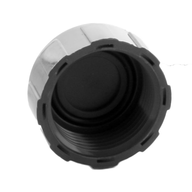 Close-up of threads and spigot end on Lasco 1" manifold cap, highlighting thread form and sealing area for proper engagement.