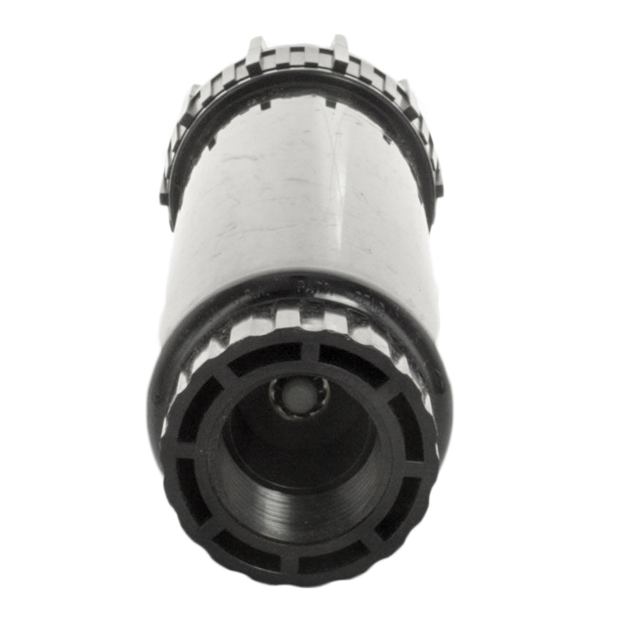 K-Rain ProSport 14003 rotor popped-down height view showing 4-inch riser, heavy-duty mud guard, and factory-installed check valve