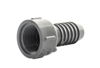 Close-up of PVC adapter 3/4 in. insert x FPT (model 1435-007) highlighting barbed insert geometry and molded part details.