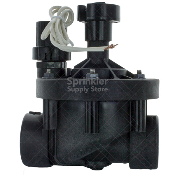Close-up of Rain Bird 150PEB valve interior components and diaphragm area, showing fabric-reinforced rubber diaphragm and construction.