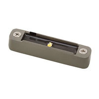 Flat black FX LF 3LED under-cap hardscape wall light showing frosted polycarbonate lens and die-cast brass faceplate