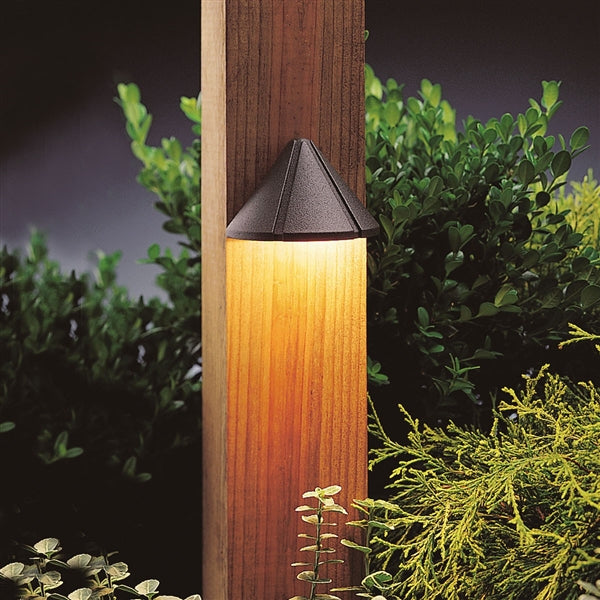 Kichler 15765AZT30R 3000K 1-LED Mini Deck Light, Bronze