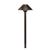 Kichler 16122AZT27 overlay path light in Textured Architectural Bronze over Textured Tannery Bronze, 21-inch height.