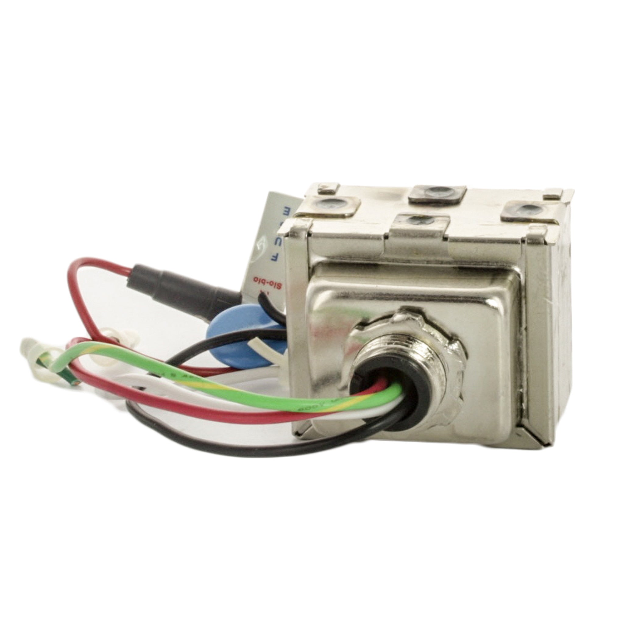 Weathermatic 170-085SA transformer shown installed orientation with mounting bracket visible; replacement part for SL1600/PL1600 SmartLine controllers.