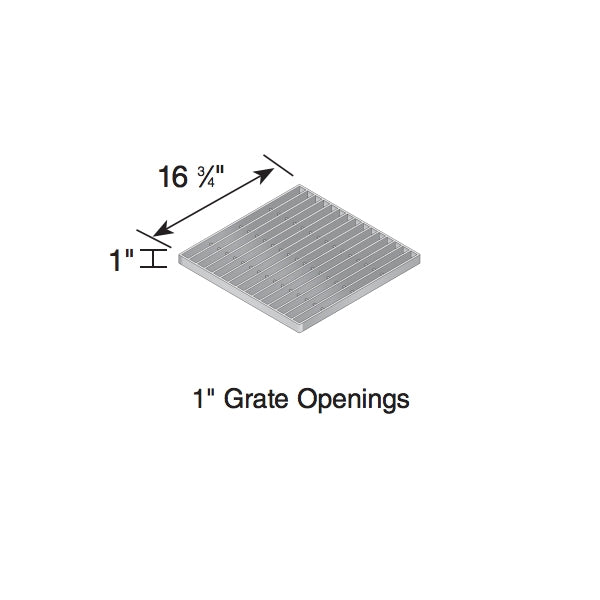 NDS 1815 18" Square Galvanized Steel Catch Basin Grate