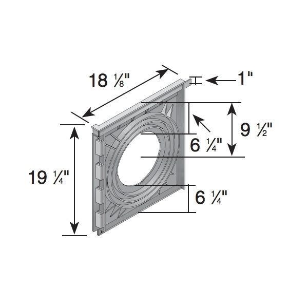 NDS 1822 18 x 18 in Catch Basin Side — 6" Opening, Includes #1890