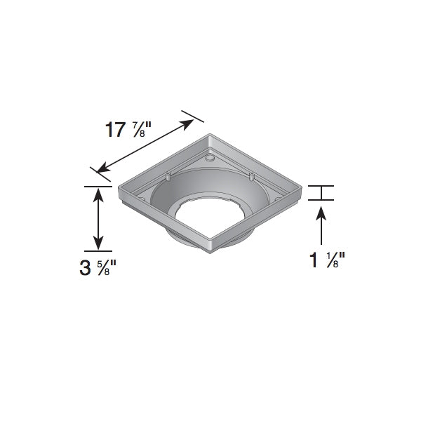 NDS 18 in. Square Low-Profile Catch Basin Adapter (1830)