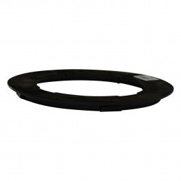 Front-facing product image of NDS 1890 universal outlet reducer ring in black, showing inside and outside diameters for drainage connections.