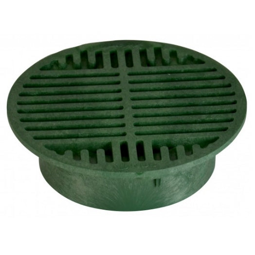 NDS 8 in. Round Drain Grate — Fits 6 in. Spee-D Basin, Green