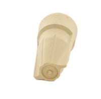 Close-up of the King 20111 tan waterproof connector interior and threaded contact area, highlighting petroleum-based sealant and copper contact.