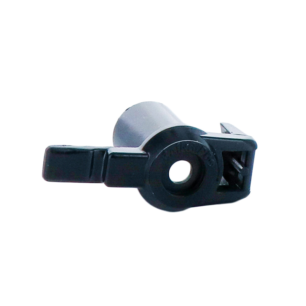 Side-angle photograph of Rain Bird MaxiBird Nozzle #7 (206592-07) highlighting the nozzle outlet trajectory and inlet threads for installation reference.