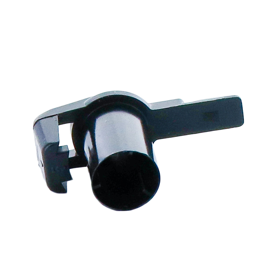 Close-up of Rain Bird MaxiBird Nozzle #7 (SKU 206592-07) showing inlet threads, nozzle outlet, and black finish for identification and fitment.