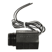 Side angle of Rain Bird 208588-01 solenoid kit highlighting the coil housing and attached filter, suitable for technician reference and installation.