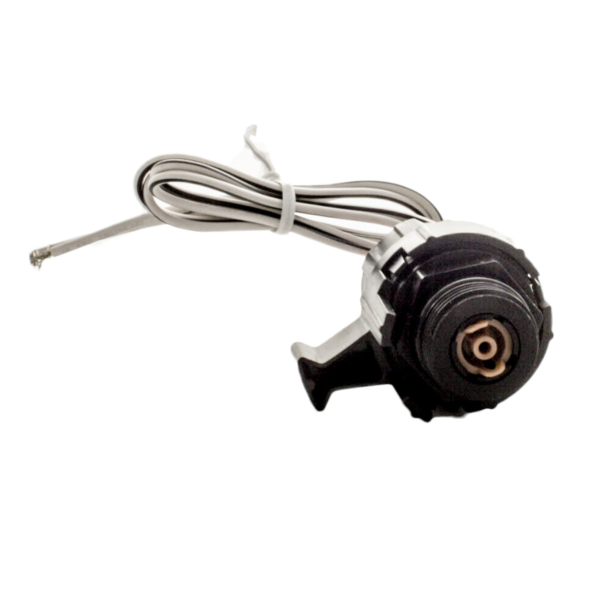 Side-angle photo of the Rain Bird 236239 solenoid repair kit components laid out to display adapter assembly, solenoid handle, plunger/spring and O‑ring for compatibility check.