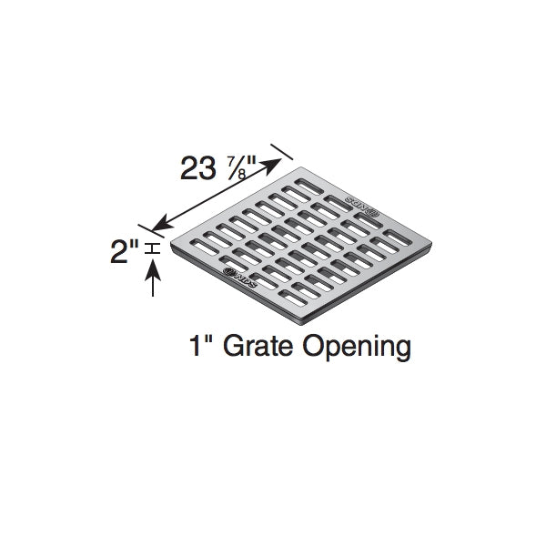 NDS 2413 24" x 24" Cast Iron Square Grate
