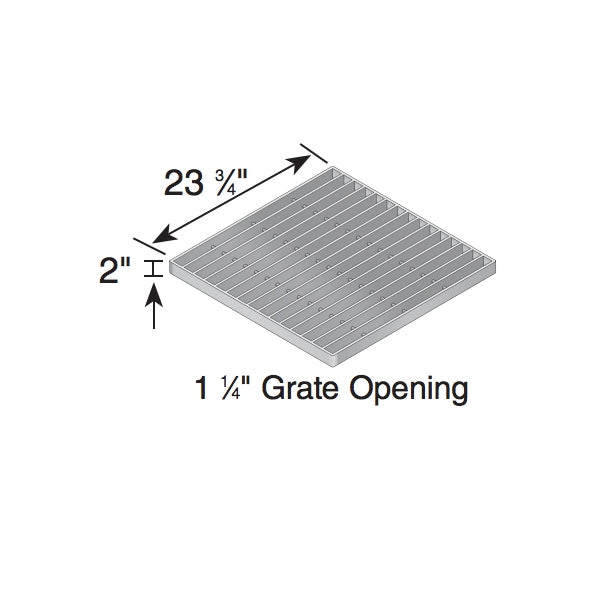 NDS 2415 24 in Galvanized Square Catch Basin Grate