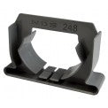Gray PVC NDS Spee-D channel coupling (Model 248) side view showing socket ends and coupling profile details.