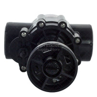 Angled perspective of Toro 250-00-04 1-inch hydraulic valve with flow control, illustrating compact 6" height profile and 4½" width for 1" model installations.