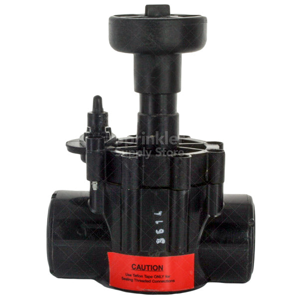 Top-down view of Toro 250-01-04 1-inch normally-open valve highlighting the external manual bleed and flow-control mechanism