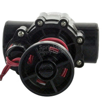Top-down view of Toro Model 250 1-inch electric inline valve, highlighting the solenoid, flow control, and compact valve footprint for valve-box installation.