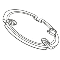 Close front view of FX frosted 2.0-inch (50 mm) MR-16 diffuser lens, showing the translucent circular profile and matte frosted surface for even light diffusion.