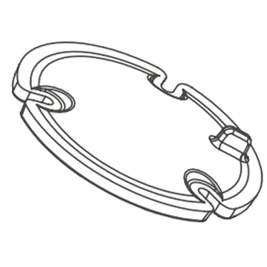 Close front view of FX frosted 2.0-inch (50 mm) MR-16 diffuser lens, showing the translucent circular profile and matte frosted surface for even light diffusion.