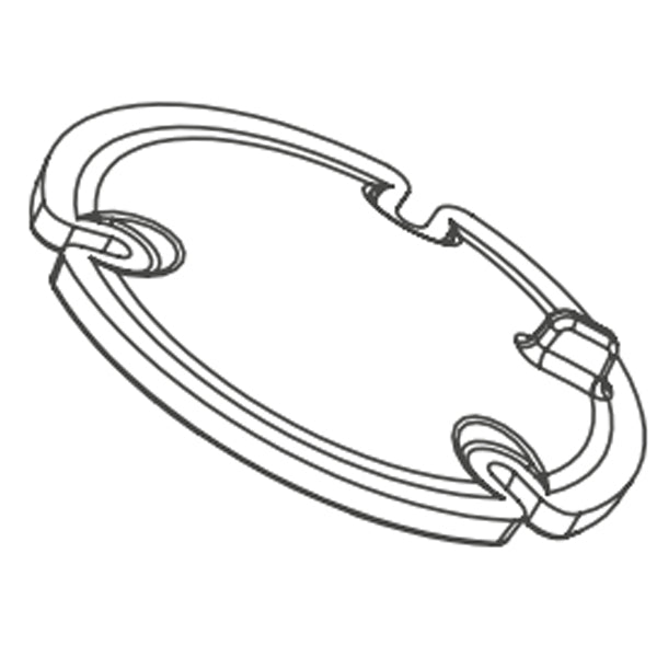 Close front view of FX frosted 2.0-inch (50 mm) MR-16 diffuser lens, showing the translucent circular profile and matte frosted surface for even light diffusion.