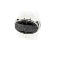 Close-up of a 3M 316IR Scotchlok gel-filled insulation displacement connector showing black cap and white nylon body, single unit.