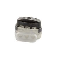 Front view of 3M 316IR Scotchlok IDC connector illustrating gel-filled moisture seal and U-contact area for wire insertion.