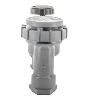 Top and side view of Irritrol 2709PR valve highlighting the atmospheric vacuum breaker, manual lever and access screws for servicing and adjustment.