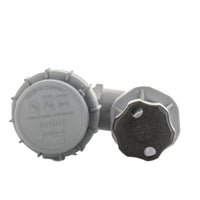 Irritrol 2709PR 1-inch manual anti-siphon valve installed on a short riser, showing inlet/outlet orientation and compact installation footprint.