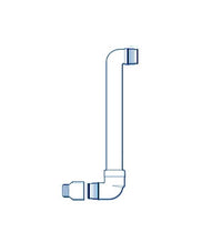 Unibody swing joint assembly (SKU 3-A1-3-1-12), 1-1/2 inch MIPT inlet and outlet, 12-inch swivel assembly showing inlet and outlet connections