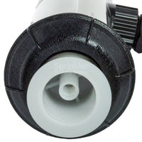 Side profile of Toro 300-12-00 rotor showing pop-up stem, nozzle cavity (no nozzle installed) and 3/4" female side inlet for standard connection.