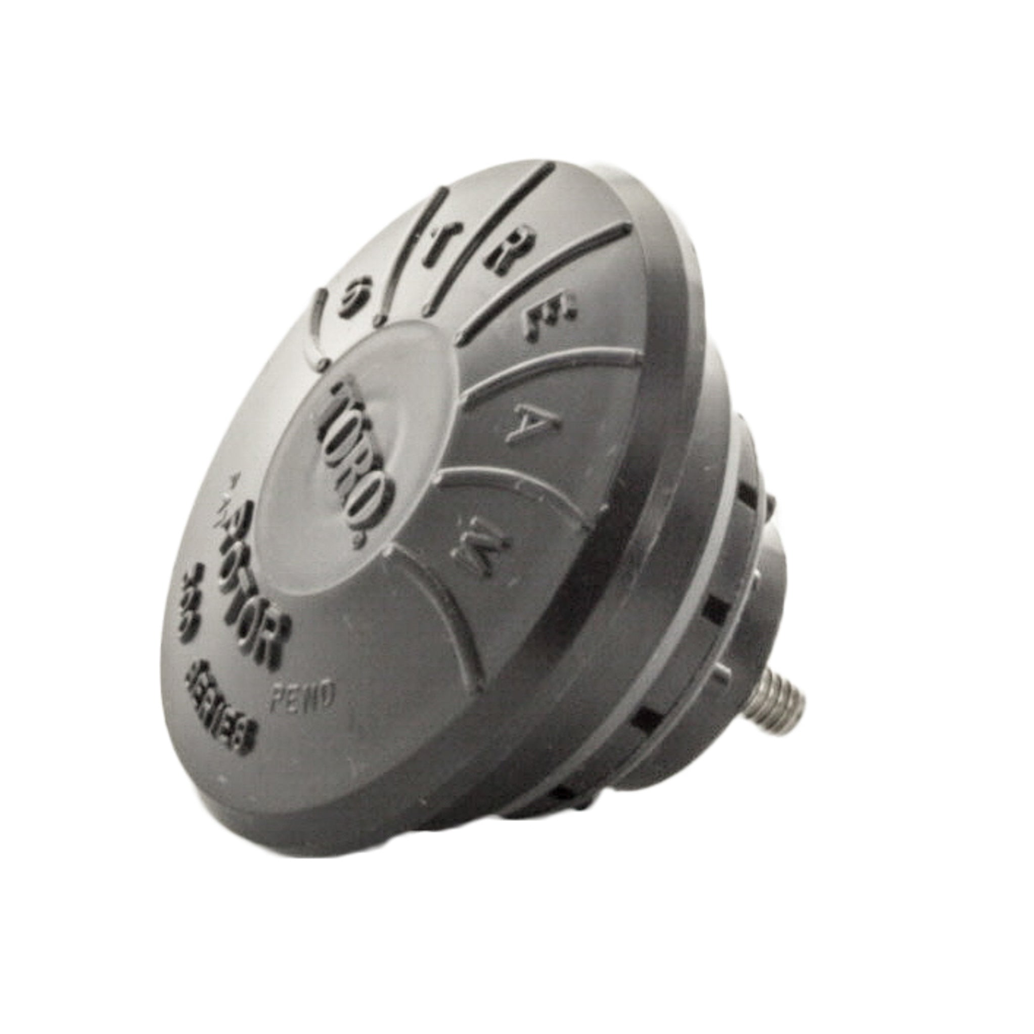 Top-down close-up of the 300-25 nozzle insert and spray ports, highlighting multi-stream openings and the adjustable radius slot.