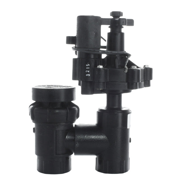 Front view of Irritrol 311A-1 1-inch electric anti-siphon irrigation valve showing flow control knob and 24 VAC solenoid connection.