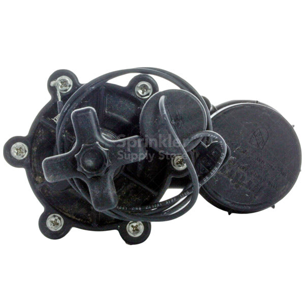 Rear view of Irritrol 311A-1 1-inch valve showing inlet/outlet ports and compact dimensions of 8 1/2" x 3 5/8" x 6" for system layout.