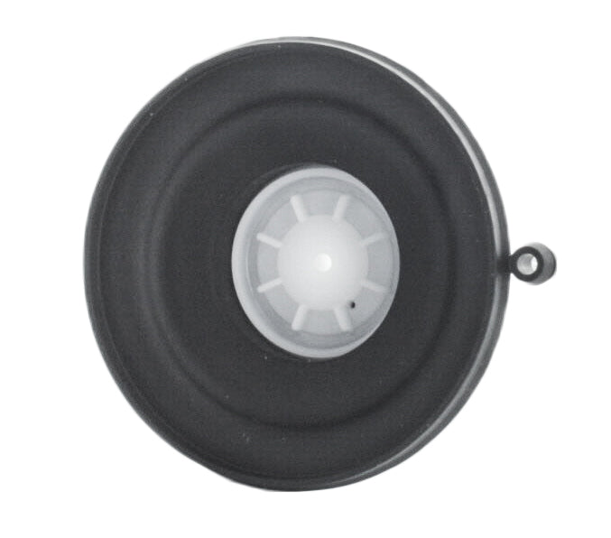 Close-up of Hunter 332100SP diaphragm assembly, highlighting double-beaded sealing edge and black rubber construction for leak-free performance.