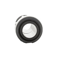 Angled detail of DURA 334-010 PVC fitting highlighting the swivel joint and O-ring sealing area on the 1 in. MIPT connection.