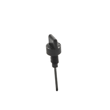 Close-up of Toro 35-4889 bleed screw showing threaded shaft and retaining pin detail, photographed on white backdrop for clear part identification.