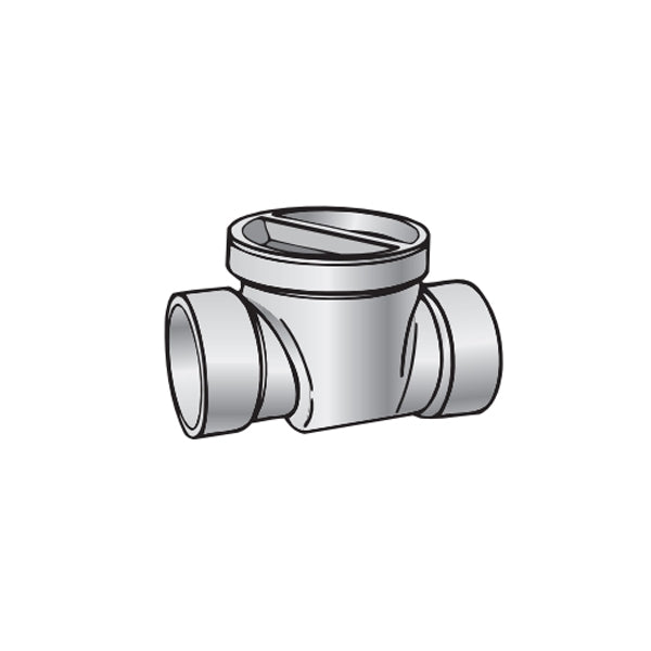 NDS 375 - 3 in. ABS Backwater Valve, Black Hub Outlet