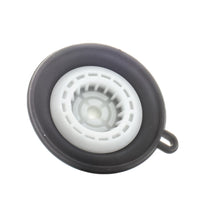 Detailed photograph of the Hunter 414100SP diaphragm component highlighting its molded edges and sealing beads for irrigation valve maintenance.