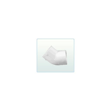 White 1/2-inch PVC Schedule 40 45-degree slip x slip elbow (SKU 417005) shown single on a plain white background, clear product detail view.